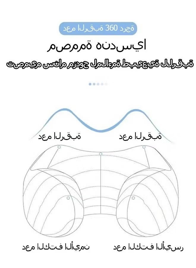 Berma Baby وسادة رقبة للسفر، وسادة دعم رقبة على شكل حرف U، وسادة سفر بالطائرة، وسادة رقبة للسفر، إسفنج ميموري فوم، وسادة رقبة للبالغين من إسفنج ميموري فوم، وسادة طيران قابلة للتعديل، وسادة رقبة مريحة (رمادي) - Image 5